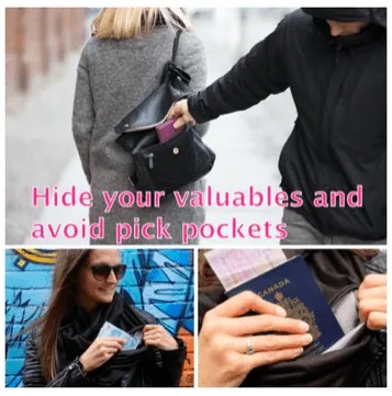 Anti Theft - Hidden Pocket Scarf