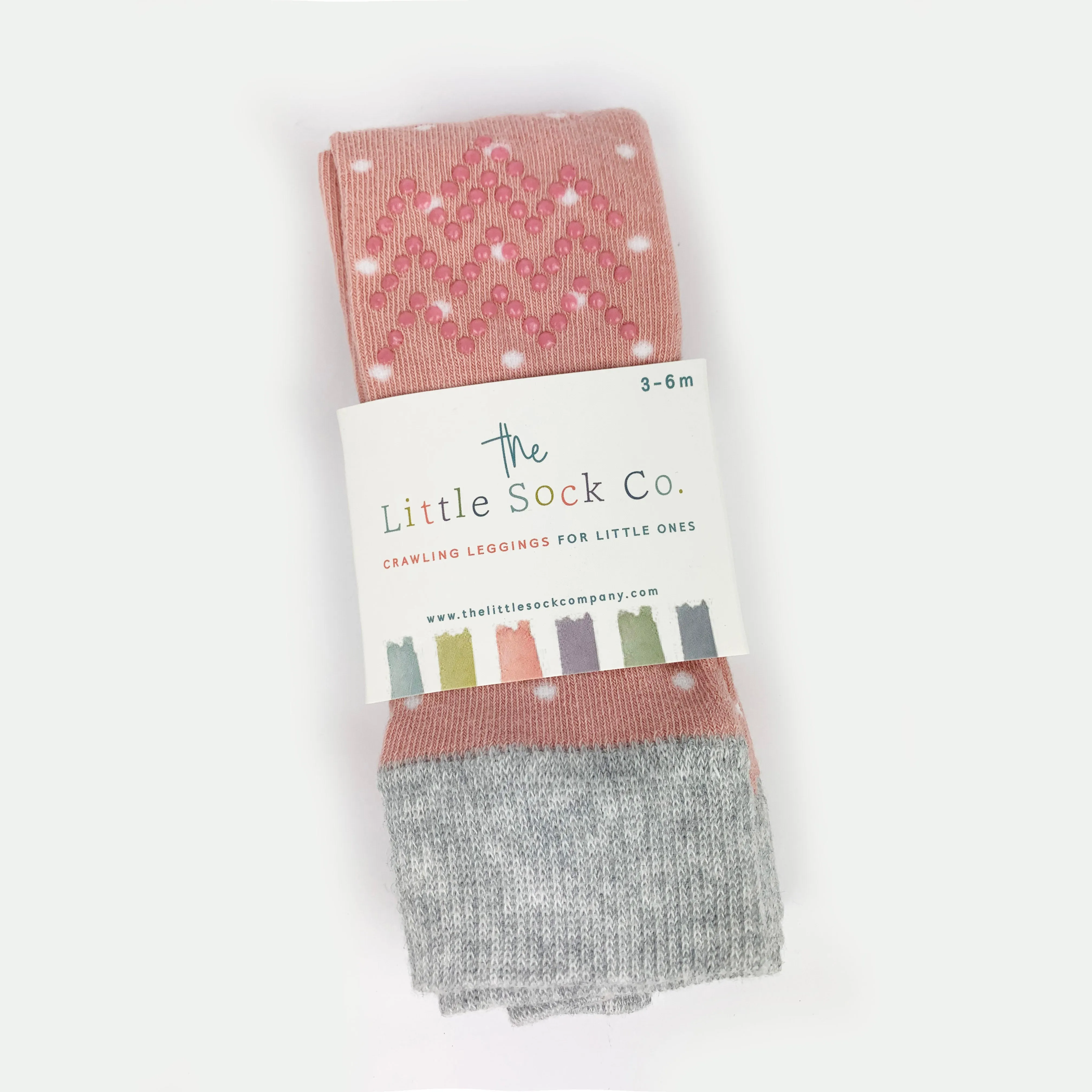 Cosy Leggings with non-Slip Knees -Pink Spot Footless tights