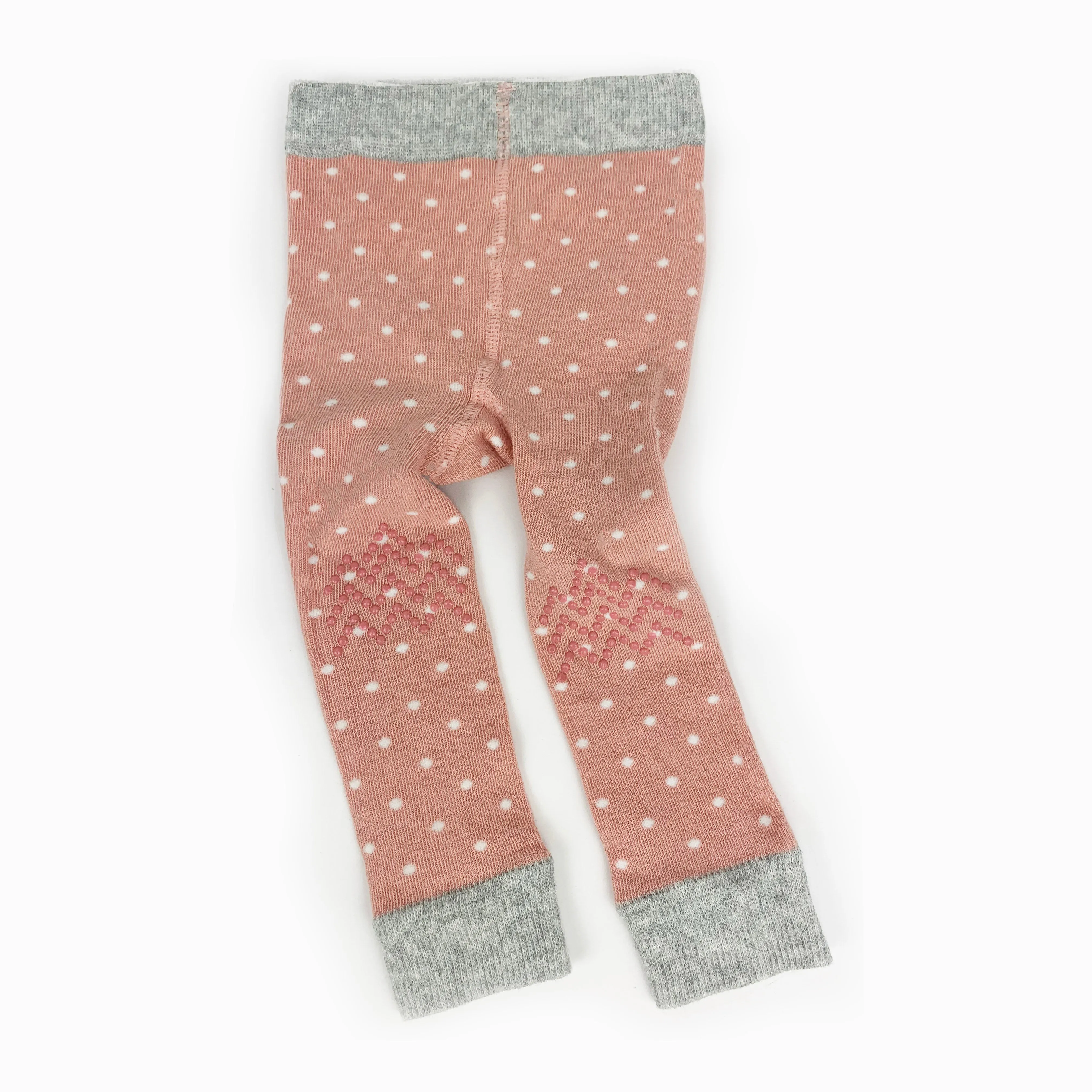Cosy Leggings with non-Slip Knees -Pink Spot Footless tights
