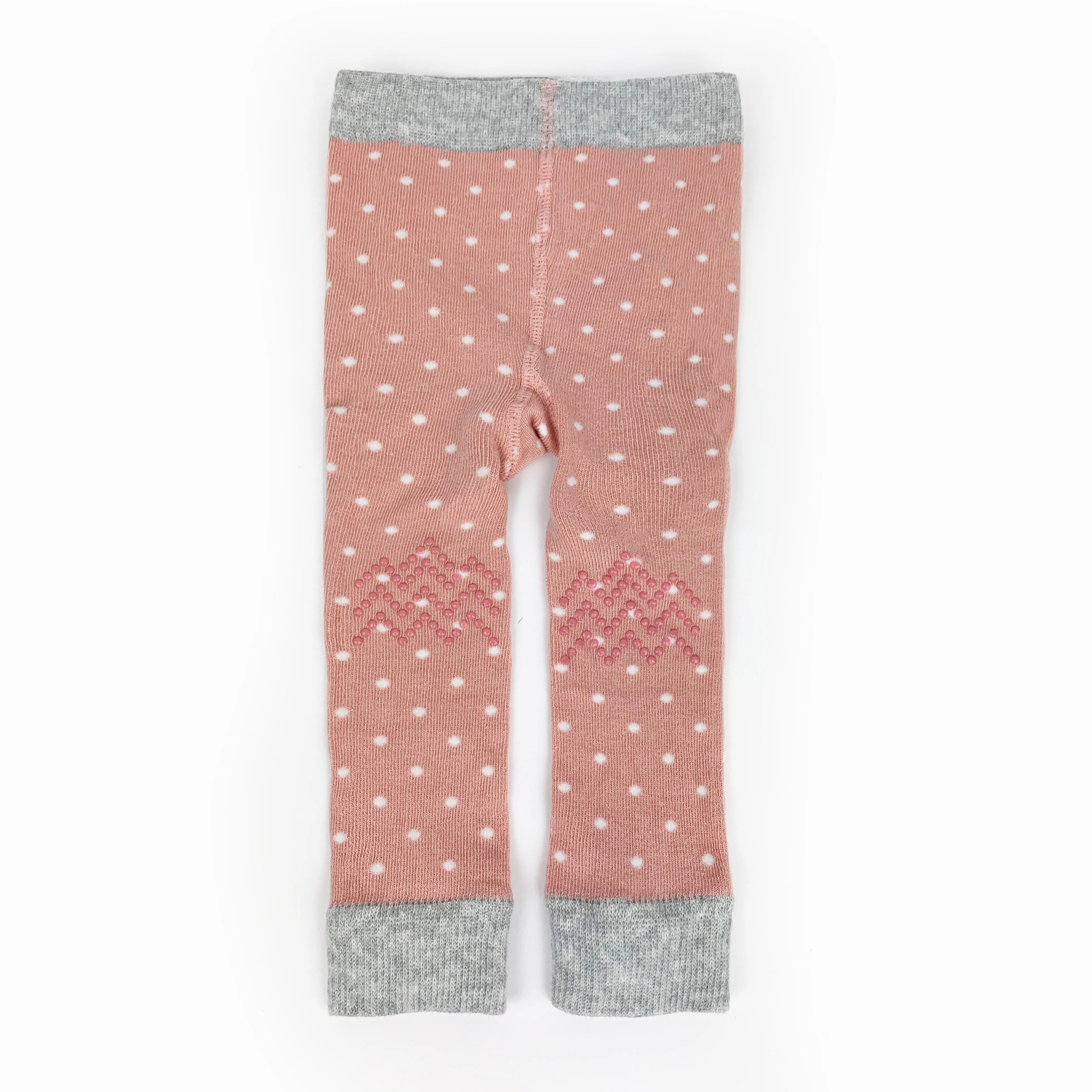 Cosy Leggings with non-Slip Knees -Pink Spot Footless tights
