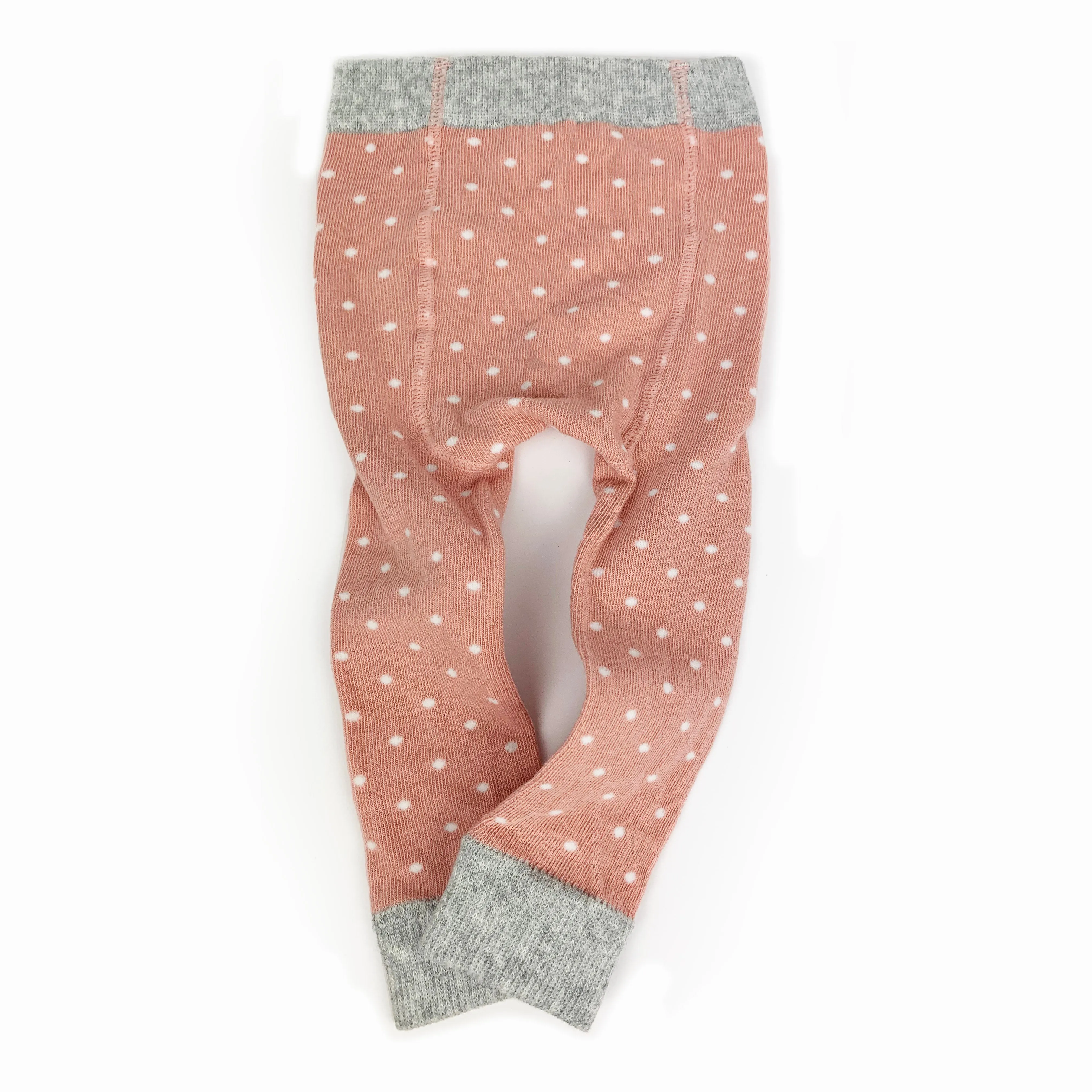 Cosy Leggings with non-Slip Knees -Pink Spot Footless tights