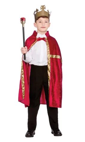 Deluxe Burgundy King/Queens Royalty Robe & Crown Set