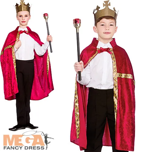 Deluxe Burgundy King/Queens Royalty Robe & Crown Set