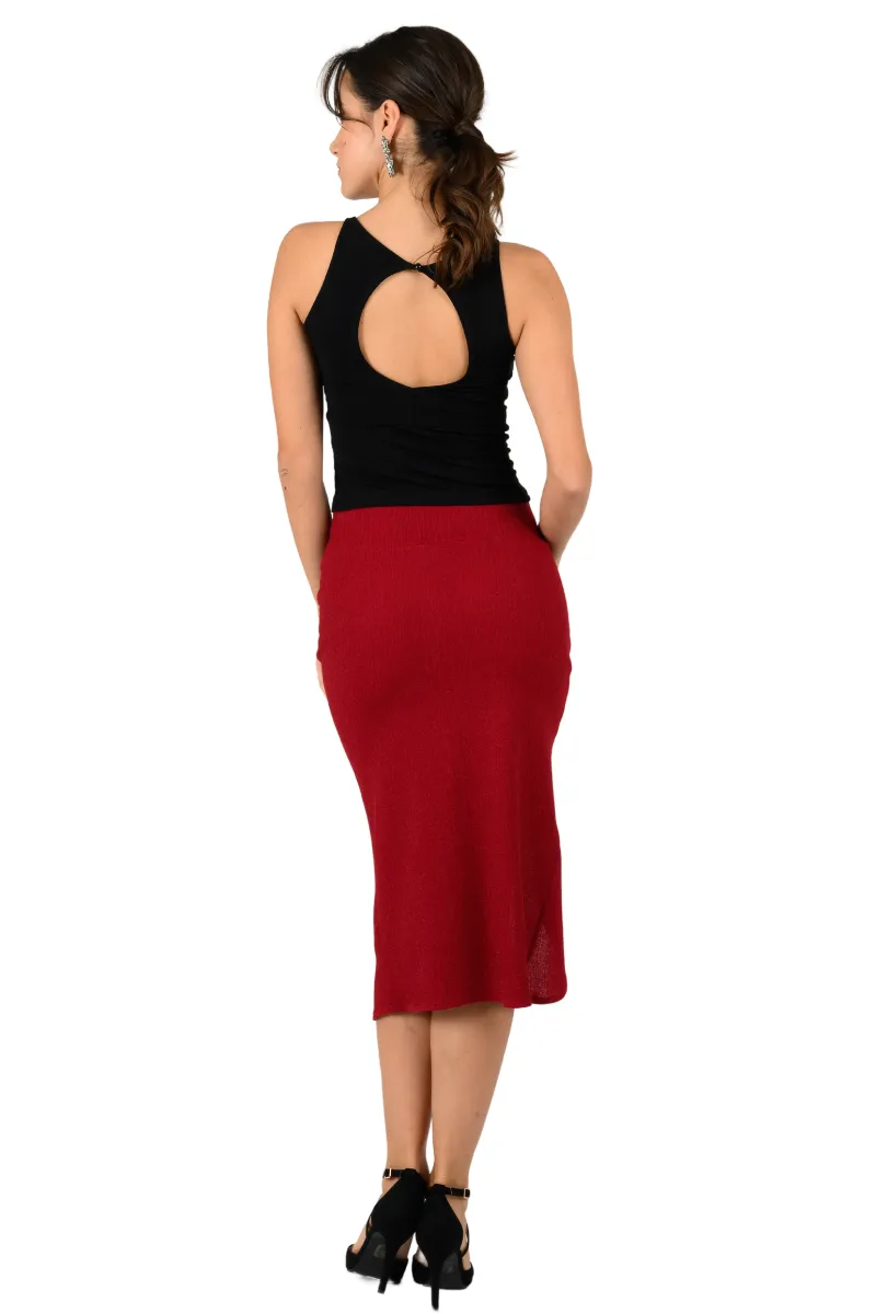 Keyhole Back Dance Sleeveless Crop Top