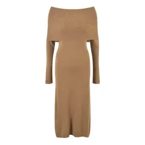 Knitted Dress for Women Autumn Winter Elegant Long Sleeve Sweater Dresses Korean Fashion Vestidos Midi
