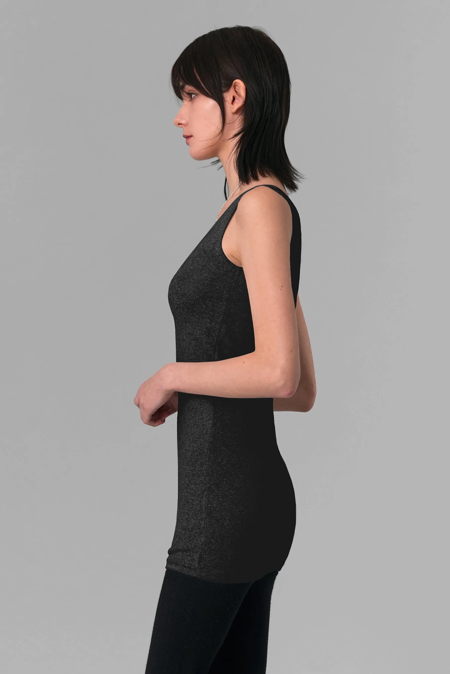 Long Scoop Neck Tank Top