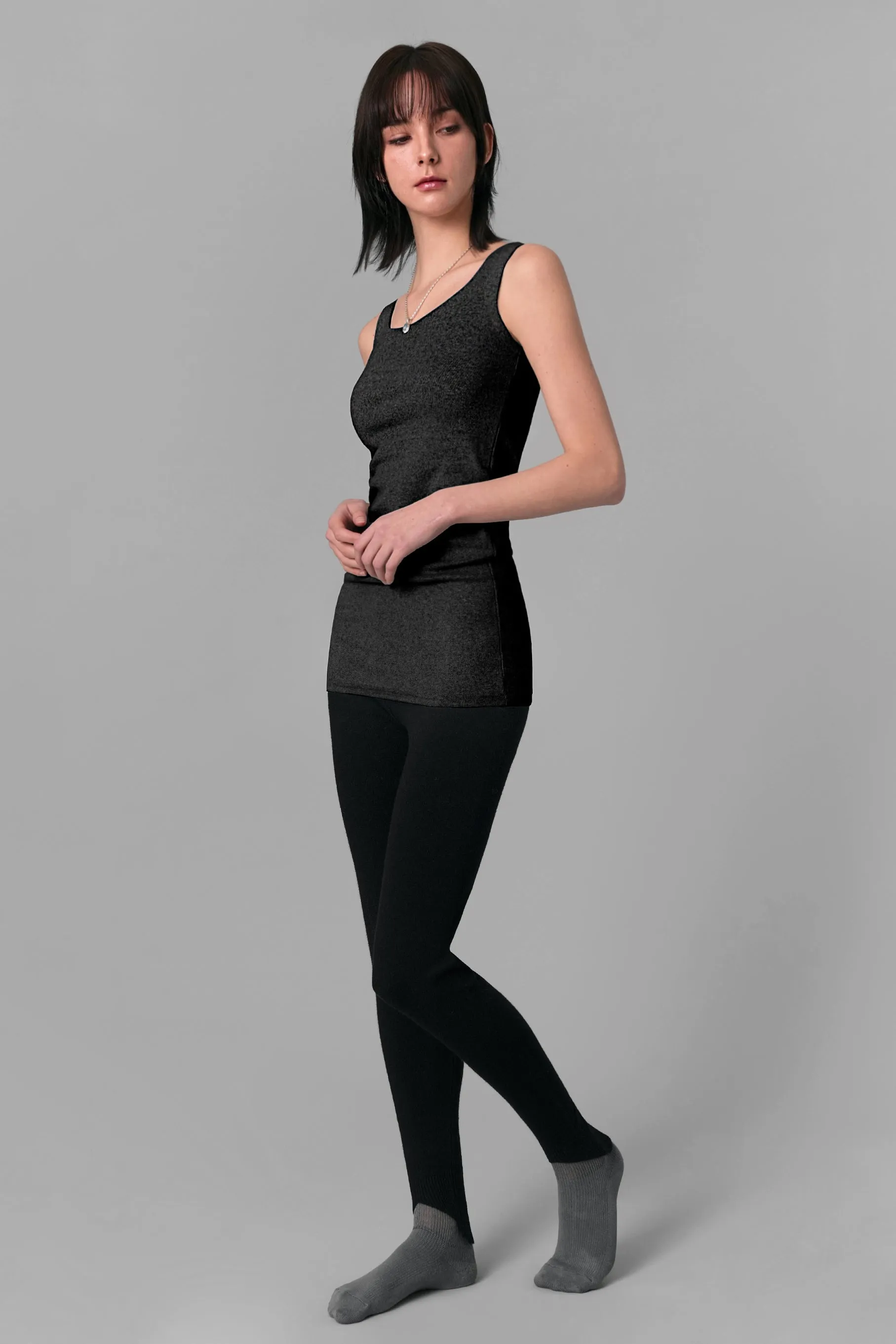 Long Scoop Neck Tank Top
