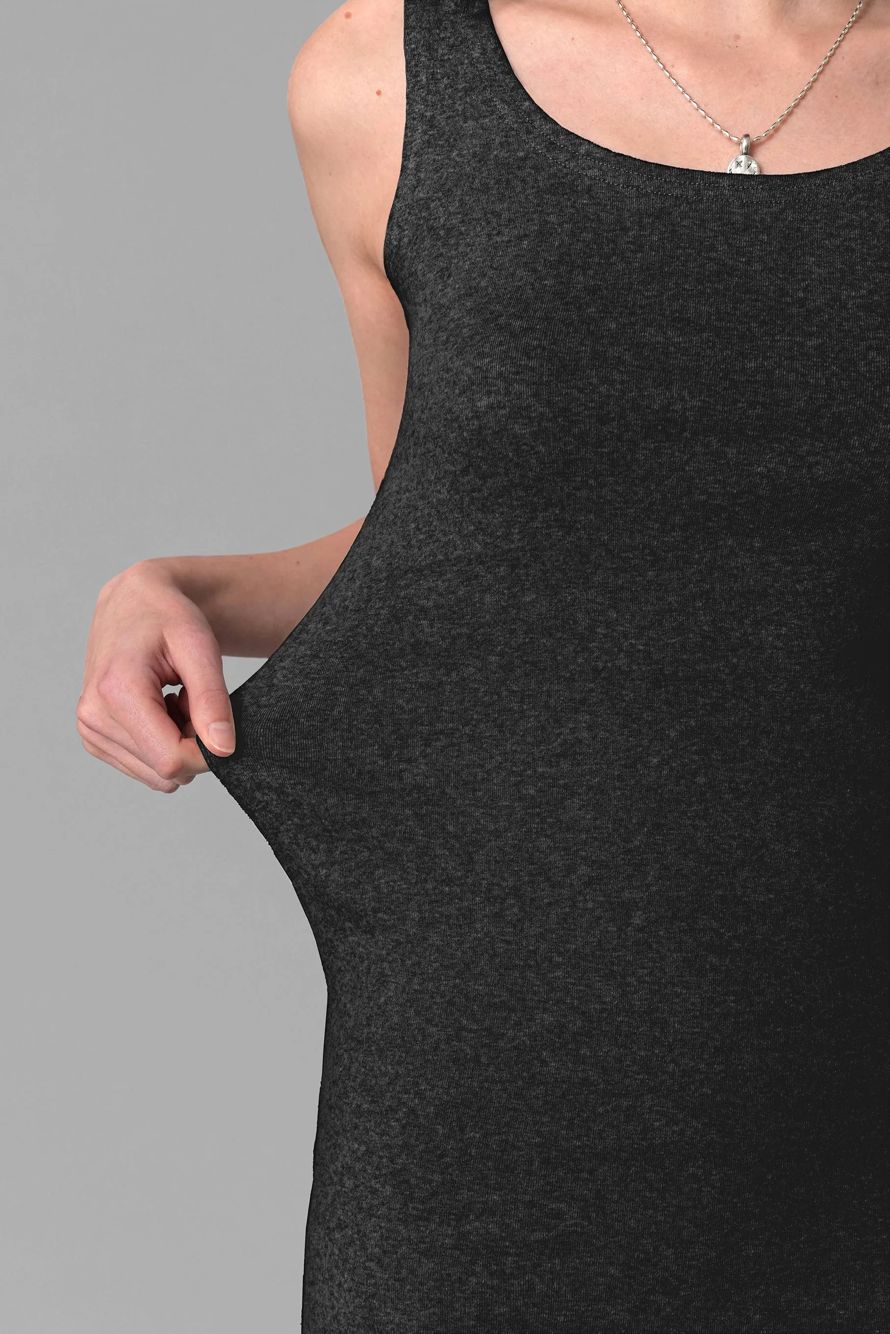 Long Scoop Neck Tank Top