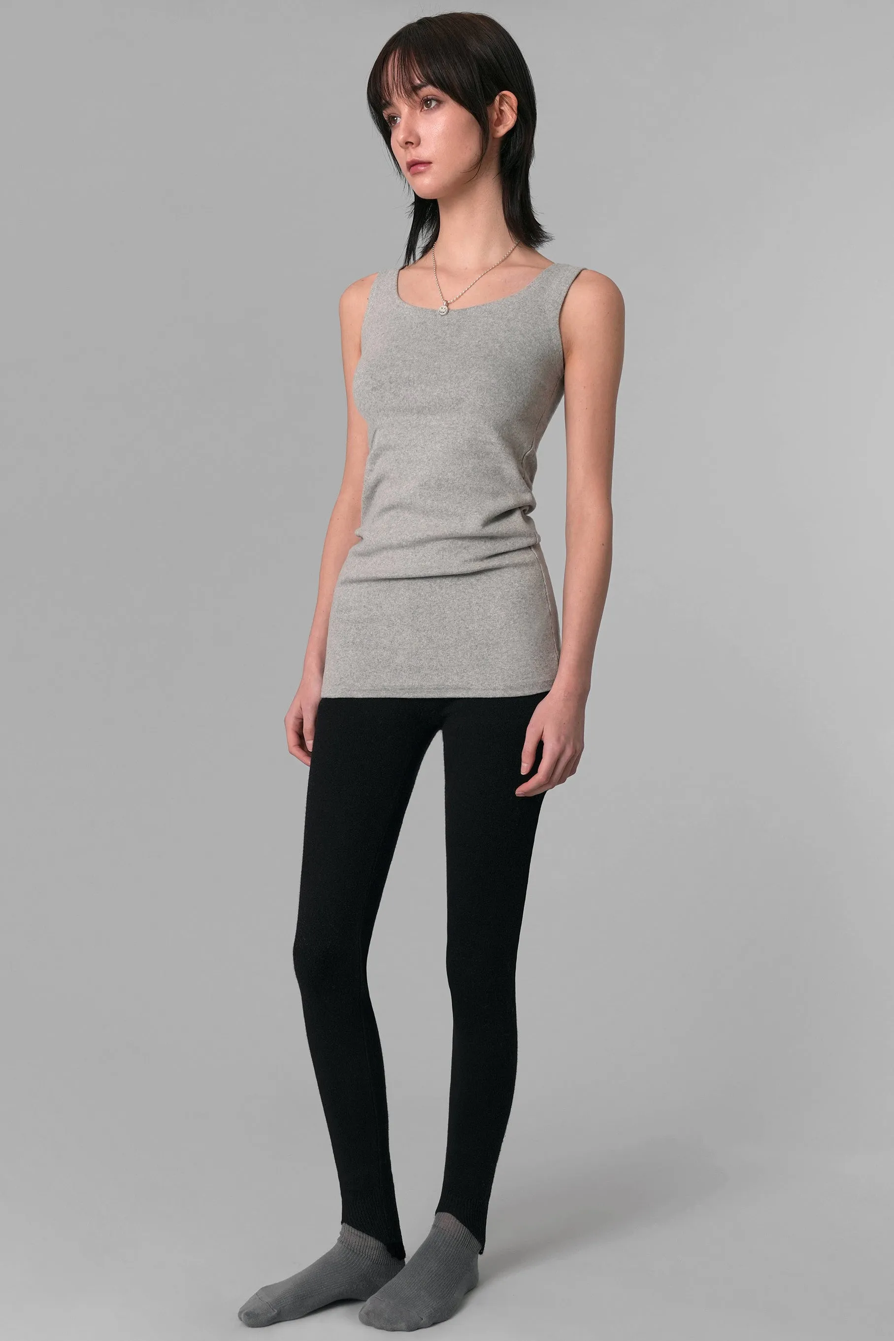 Long Scoop Neck Tank Top