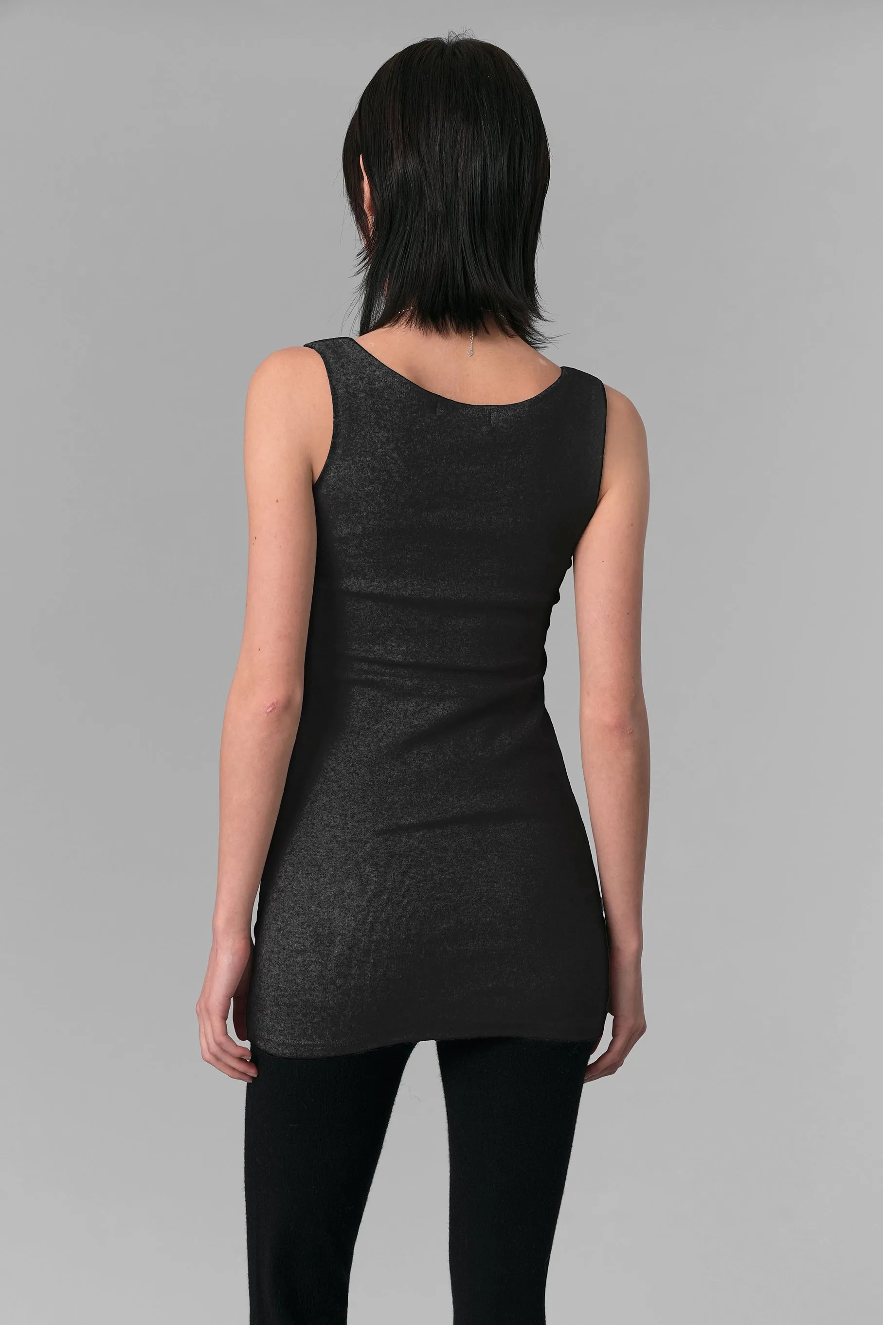 Long Scoop Neck Tank Top