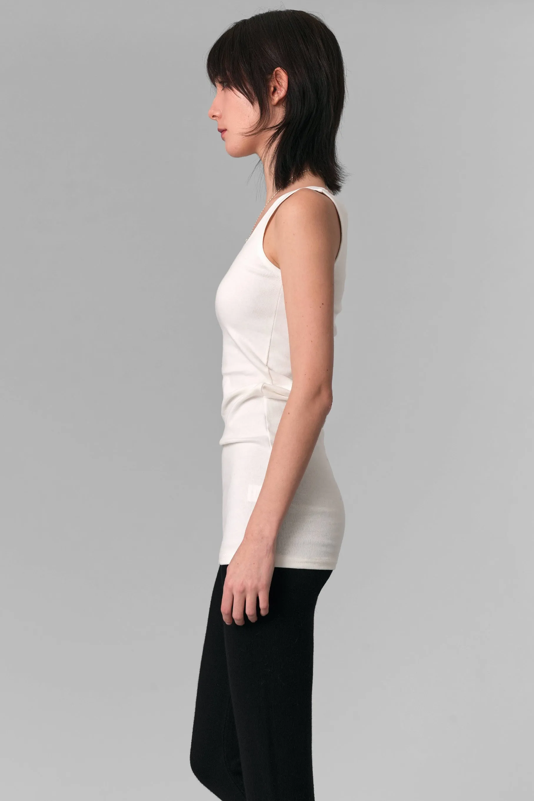 Long Scoop Neck Tank Top