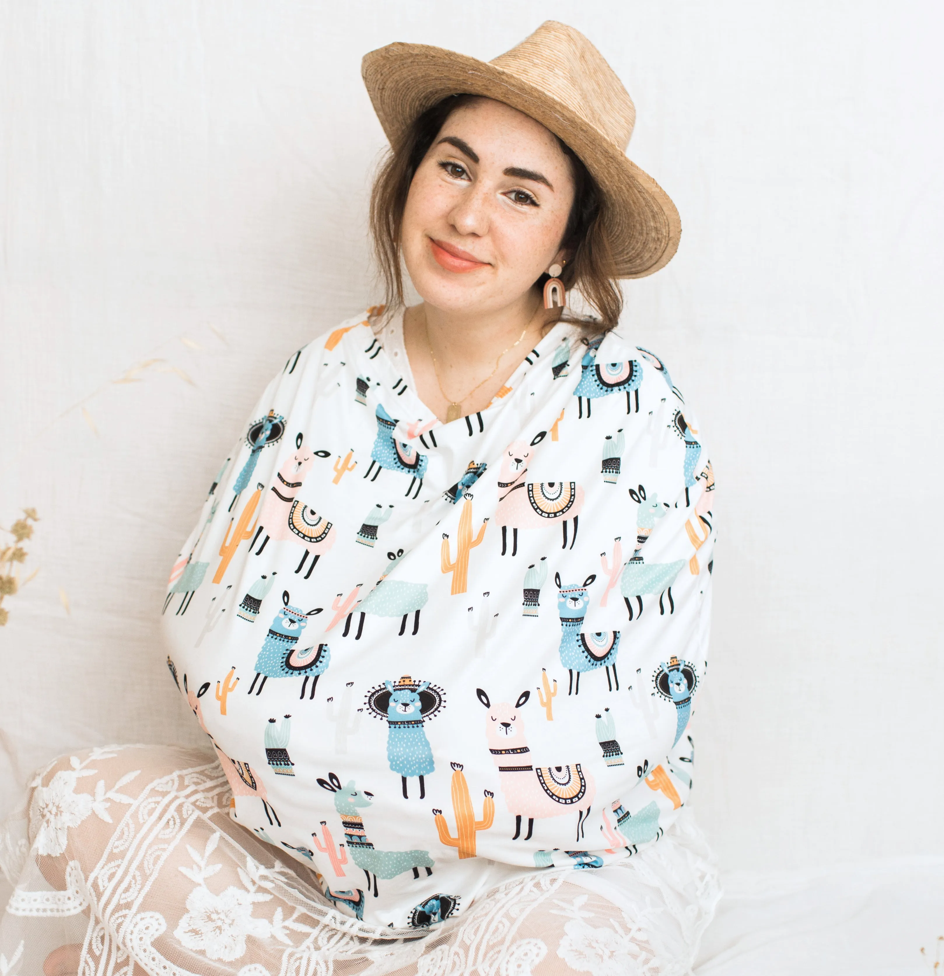 <<Final Sale>> Llama Infant Car Seat/Nursing Cover