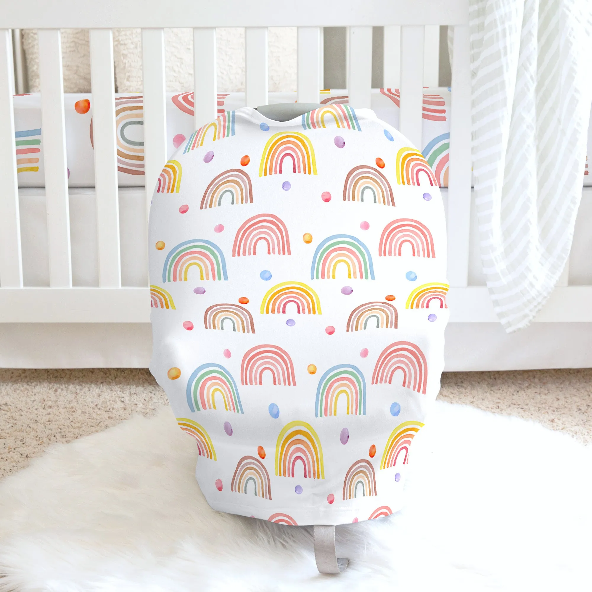 <<Final Sale>> Rainbow Infant Car Seat/Nursing Cover