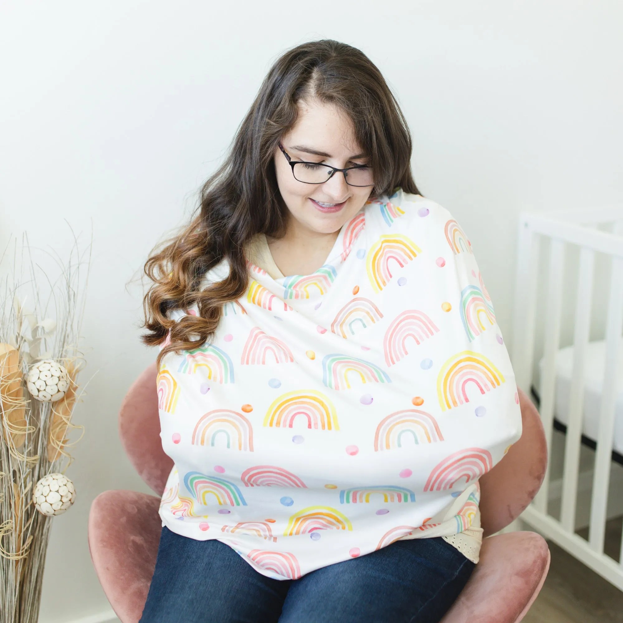 <<Final Sale>> Rainbow Infant Car Seat/Nursing Cover