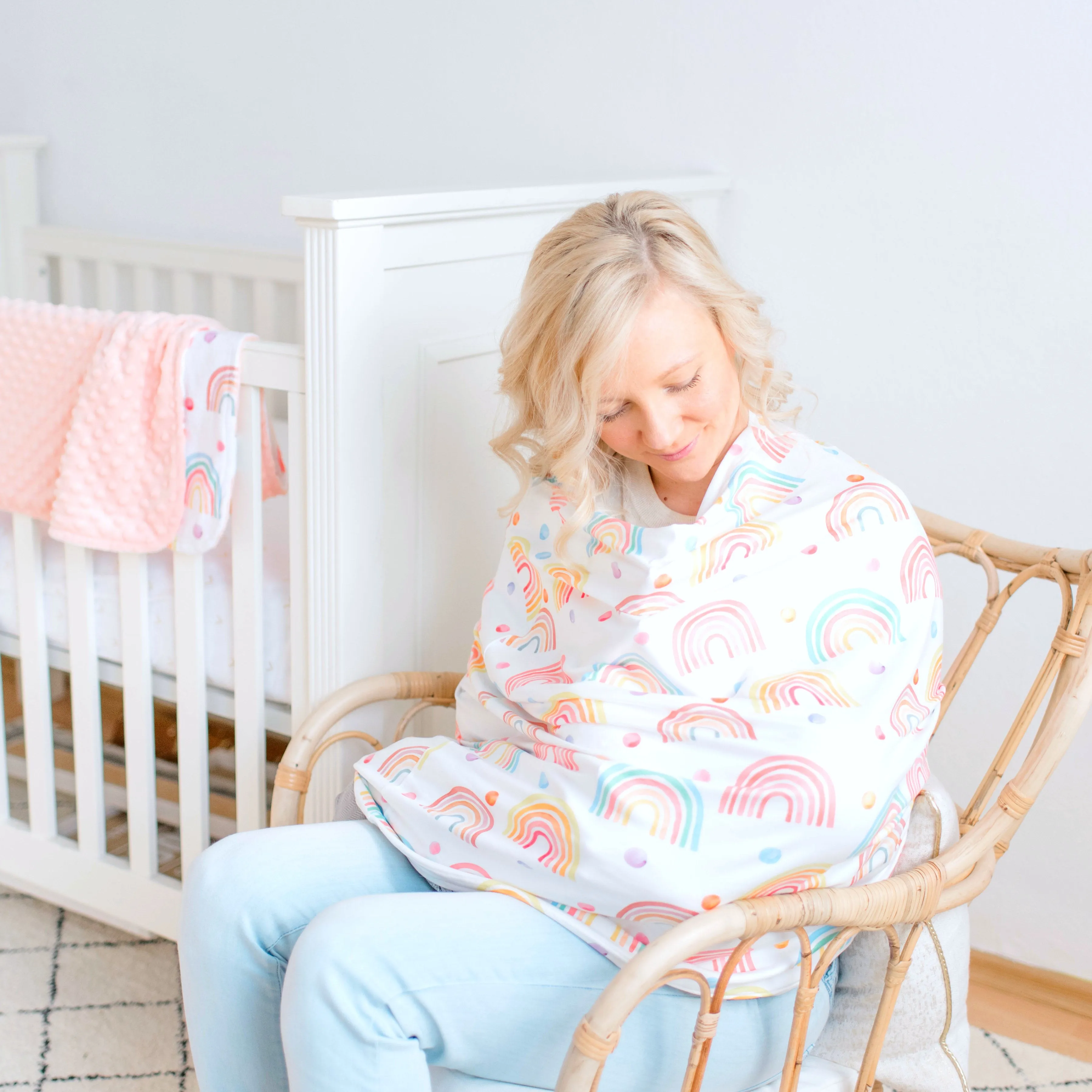 <<Final Sale>> Rainbow Infant Car Seat/Nursing Cover