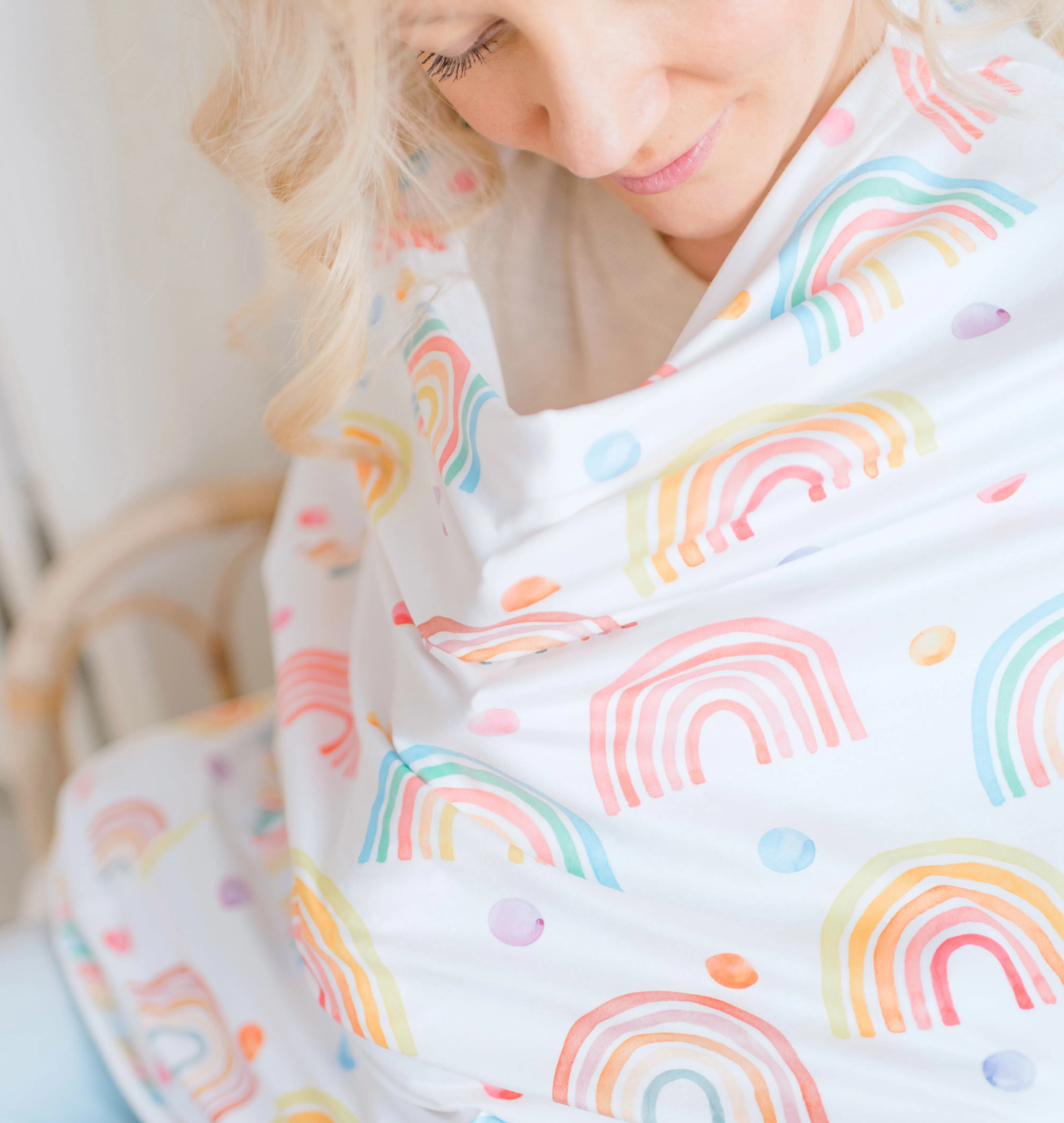 <<Final Sale>> Rainbow Infant Car Seat/Nursing Cover