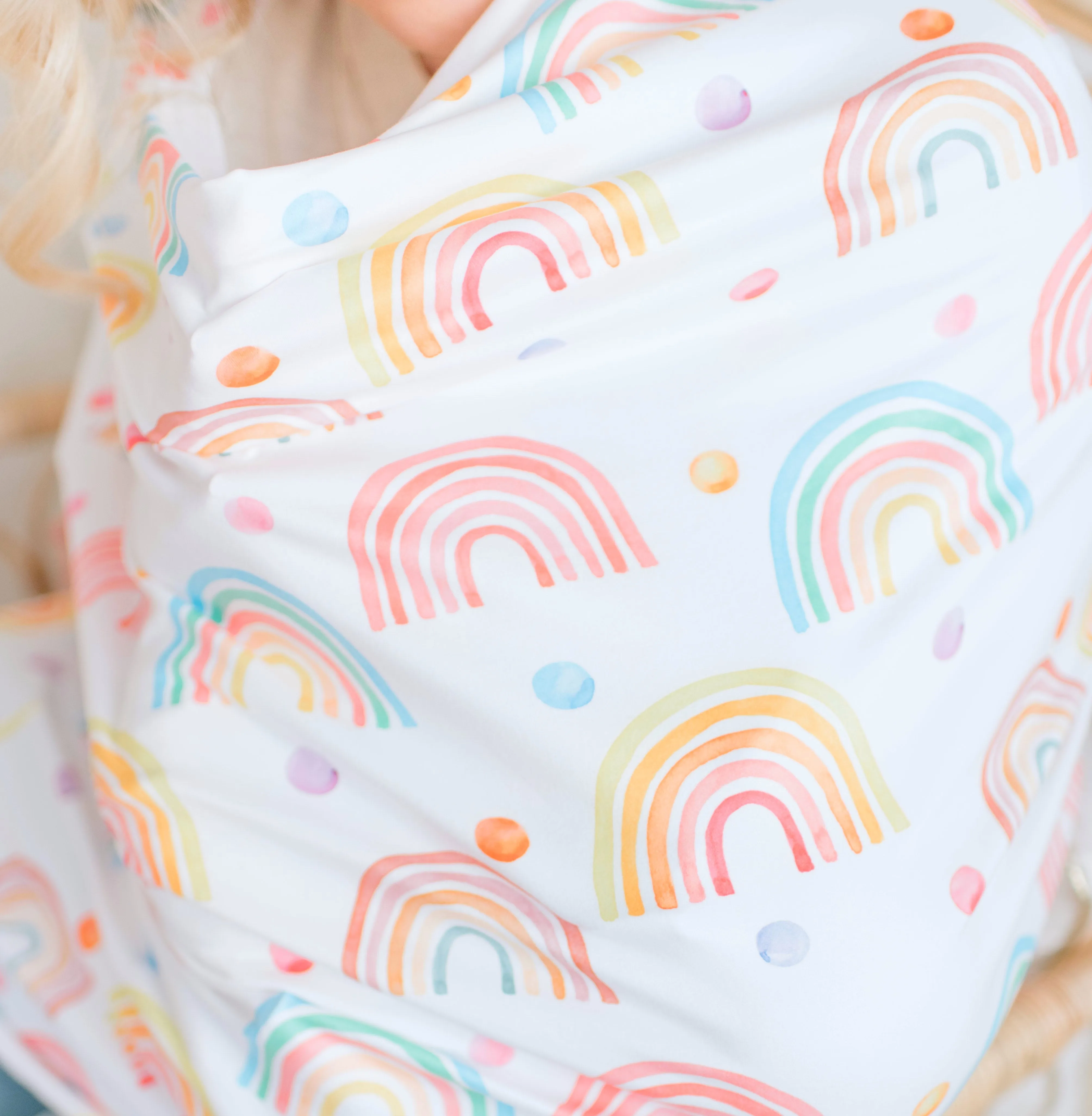 <<Final Sale>> Rainbow Infant Car Seat/Nursing Cover