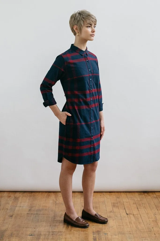 Margot Navy-Red Plaid