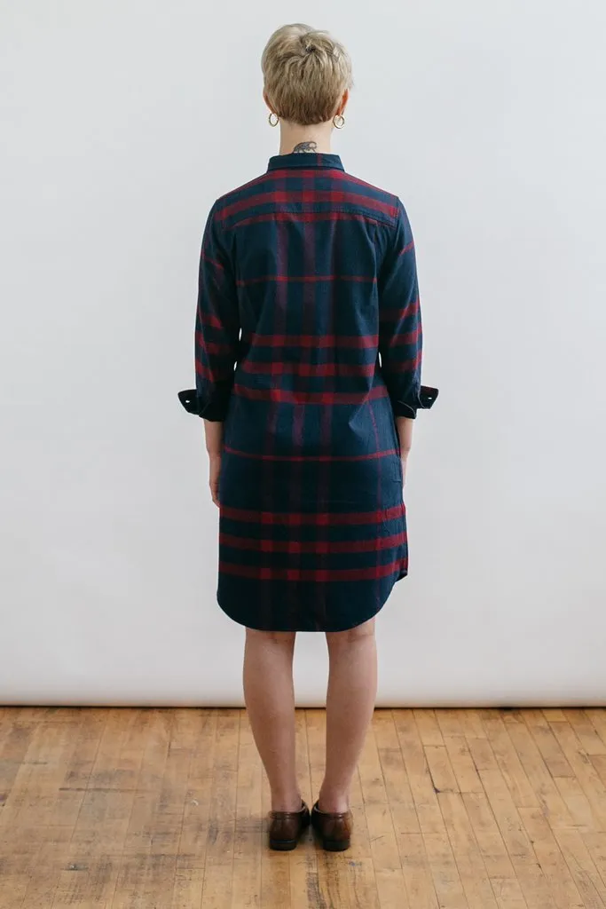 Margot Navy-Red Plaid