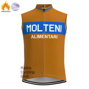 Molteni Brown Fleece Retro Cycling Vest