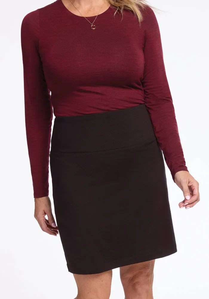 Monroe Knee Length Skirt • Final Sale Deals! - French Roast