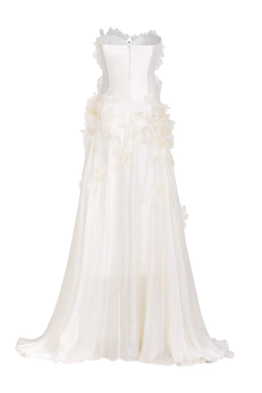 Nicolette A-line Cape Sleeved Chiffon Floor Length Dress