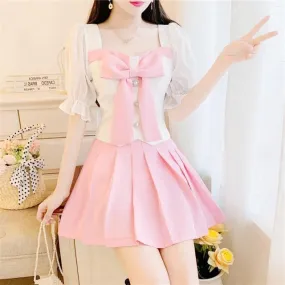Queen of Eden Roses   Top and Skirt  Complete Dress Set Kawaii Academia Y2K Cottagecore Coquette Fairycore Dollette Princesscore Bottoms