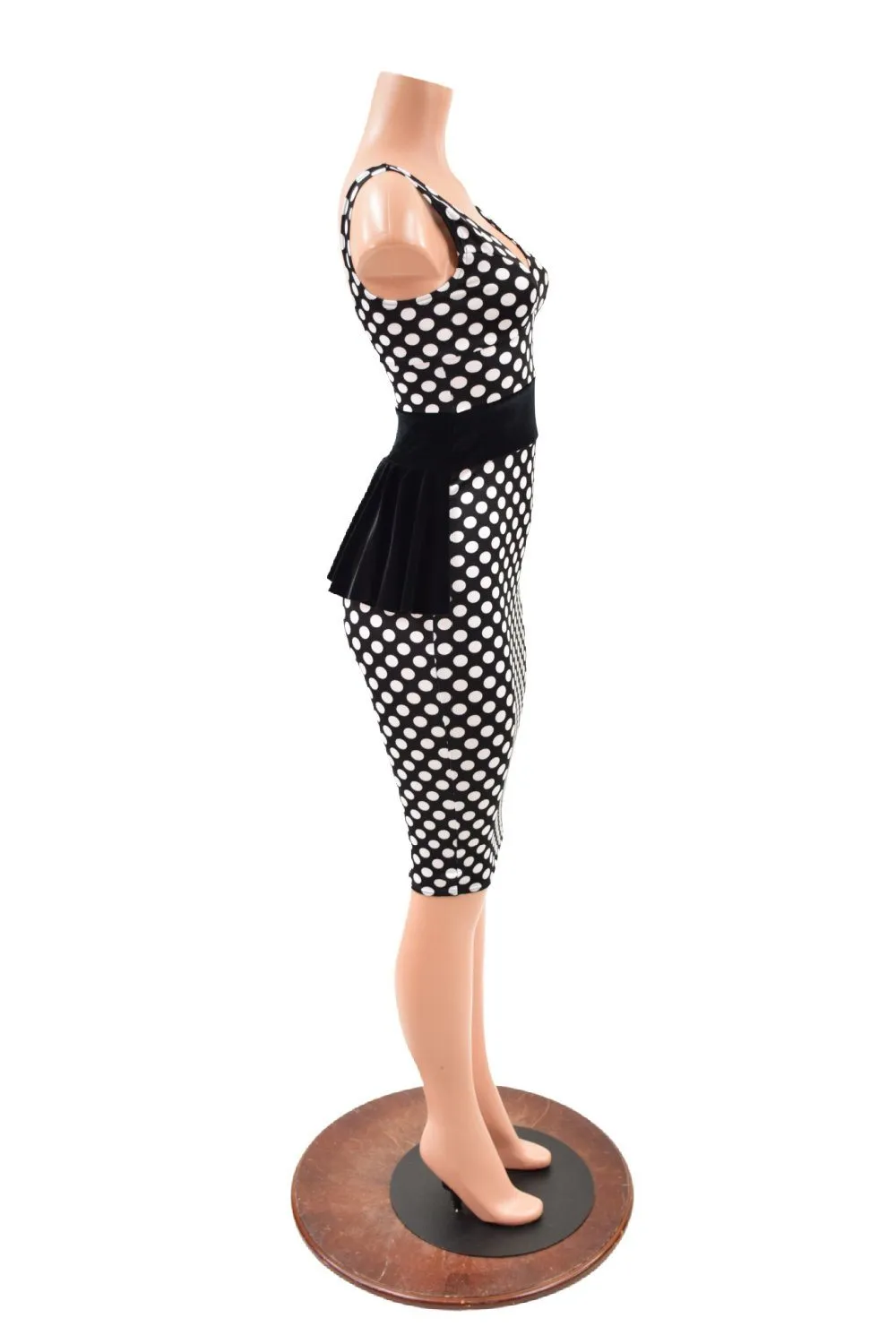 Starlette Neckline Wiggle Dress with Ruffle Rump