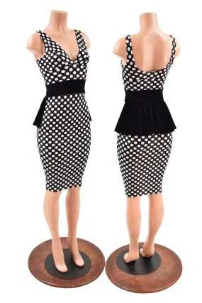 Starlette Neckline Wiggle Dress with Ruffle Rump