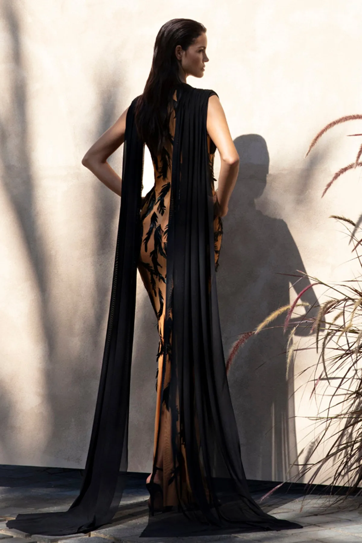 Tulle column dress