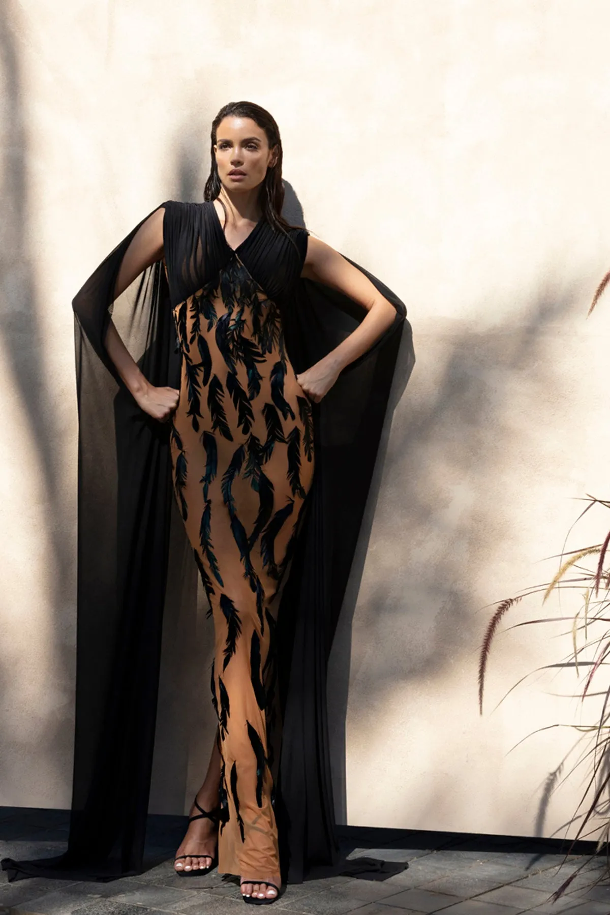 Tulle column dress
