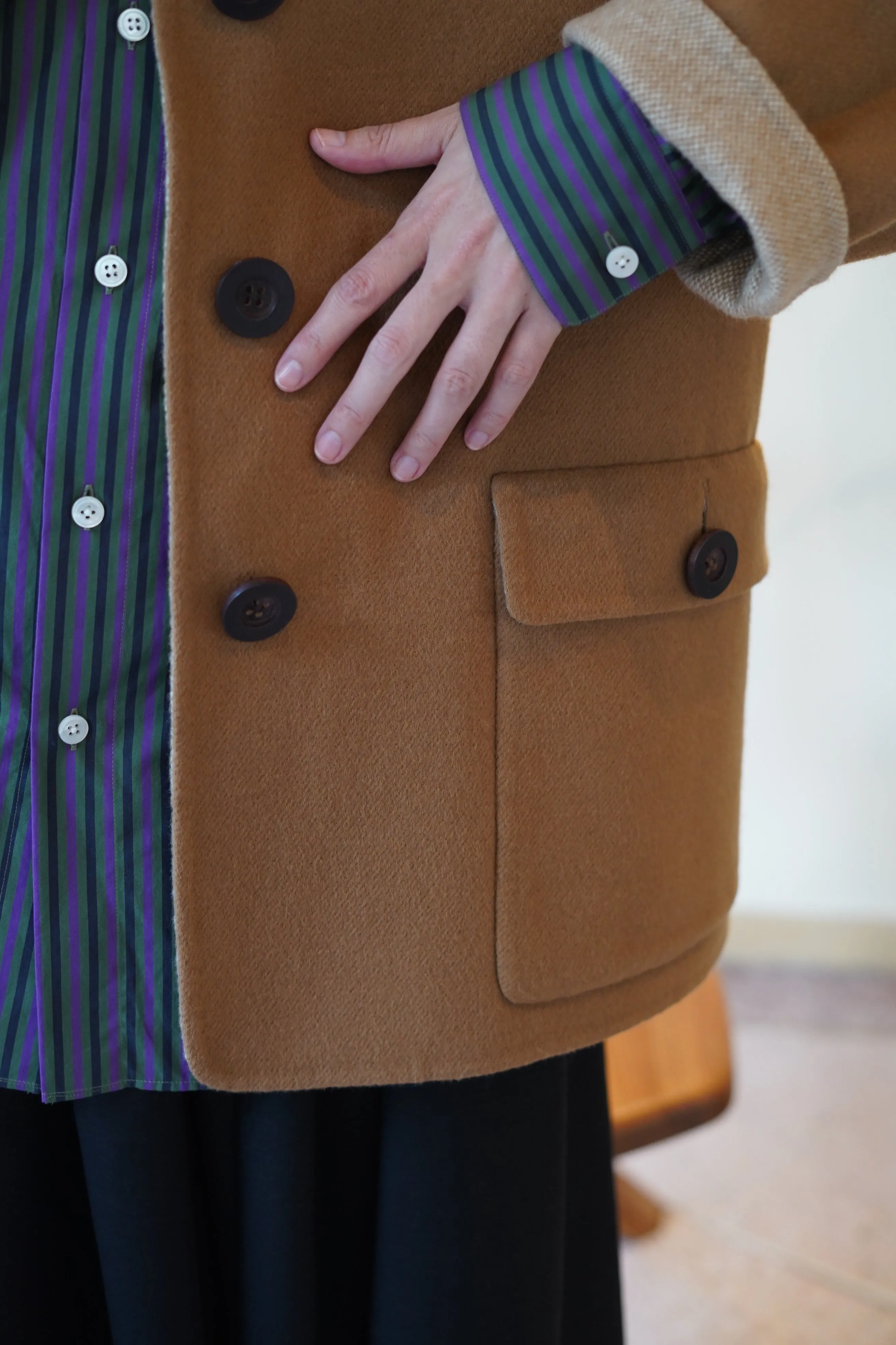 VINTAGE GEOFFREY BEENE<BR>DOUBLE FACE SHORT COAT