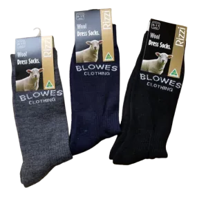Wool Dress Socks - Navy | Black | Grey - Size 6-11